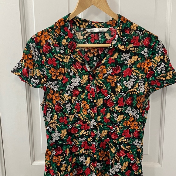 Zara Women's Black Floral Printed Maxi Dress size Small -Like New - Picture 15 of 15